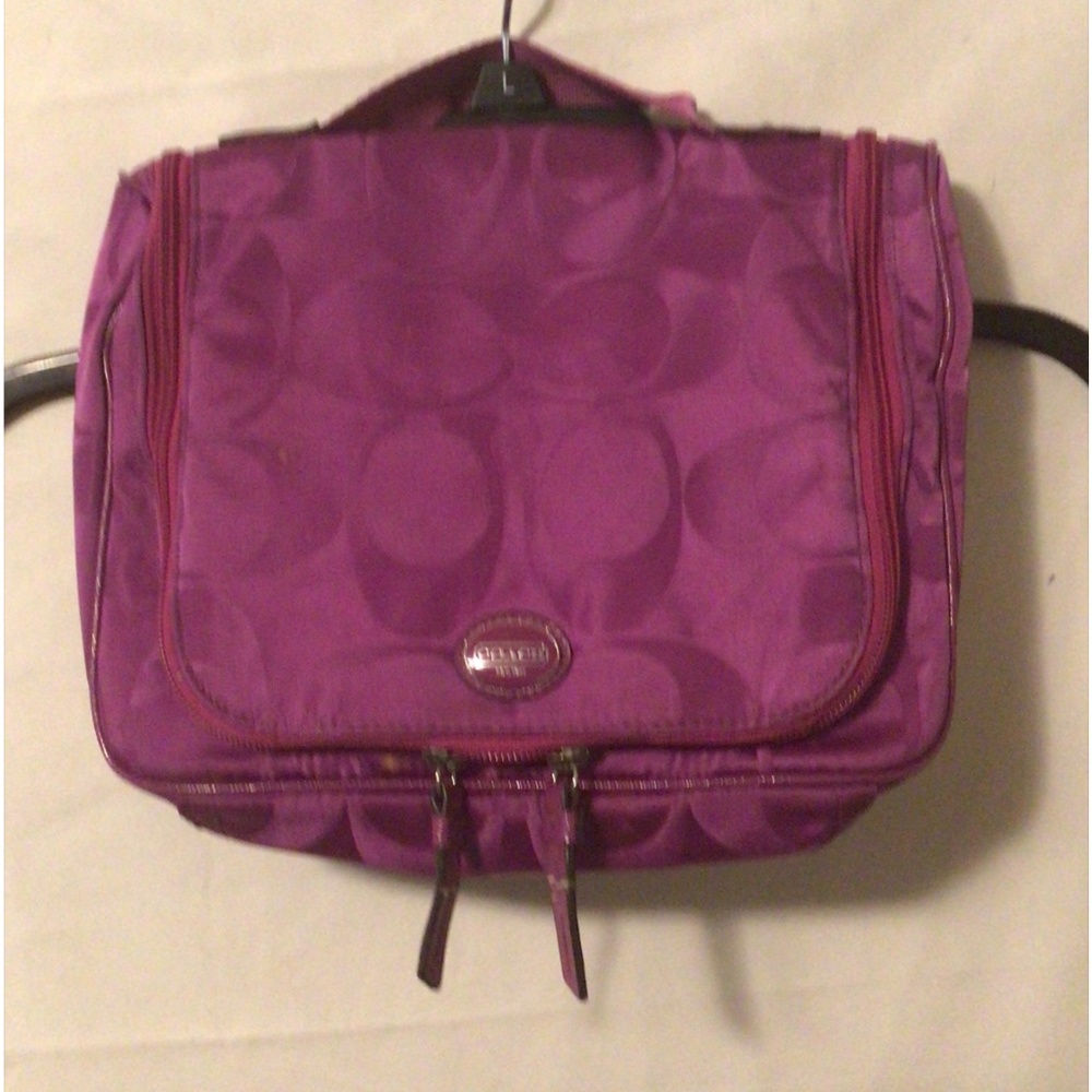 Coach Toilettery  bag carry all safe for traveling compact